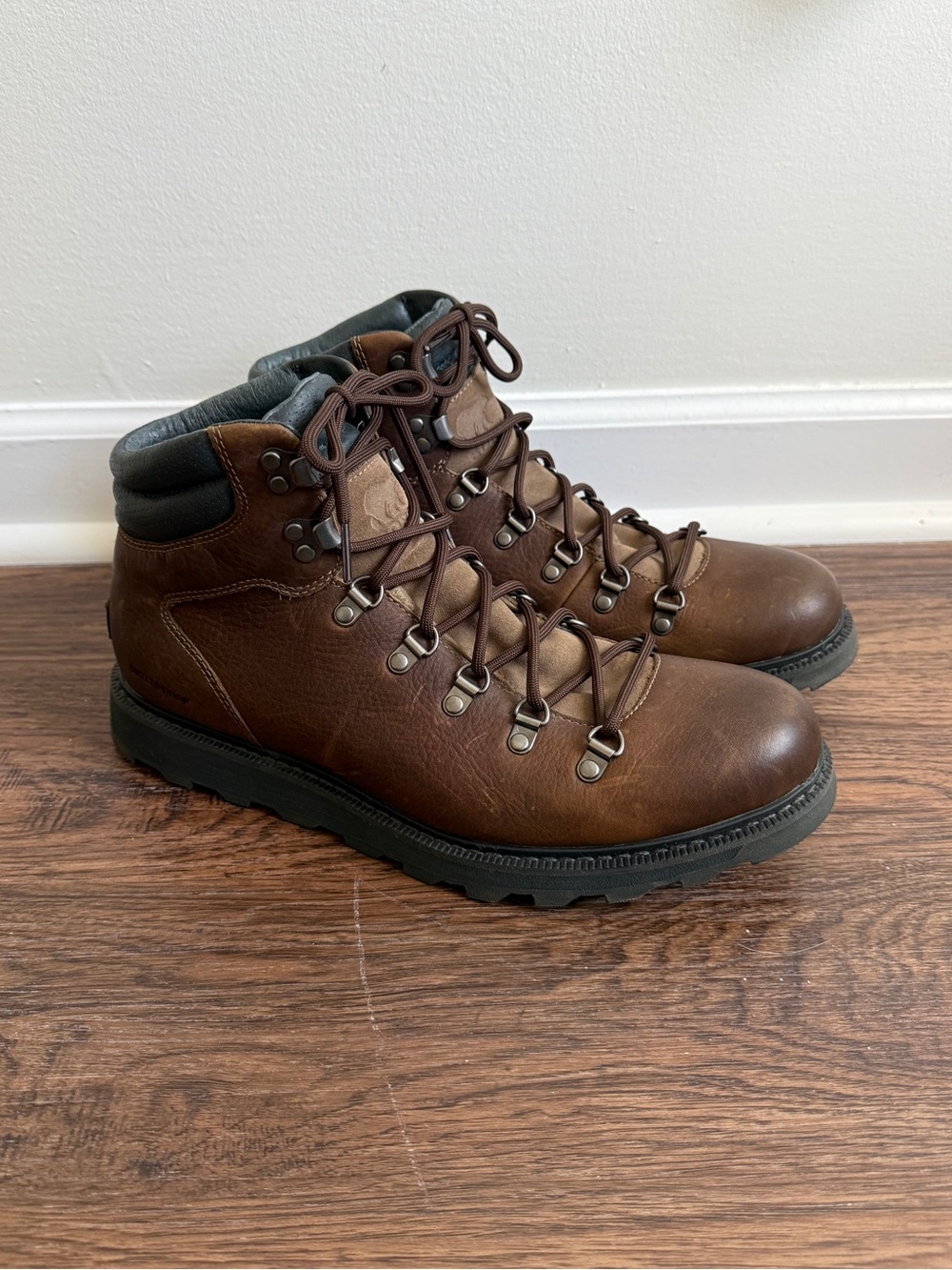SOREL Men's Madson II Hiker Rain Boot Saddle Waterproof Leather Shoe Size 10M